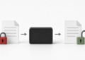 Minimal PDF lock and command-line workflow showing an owned document being unlocked responsibly.